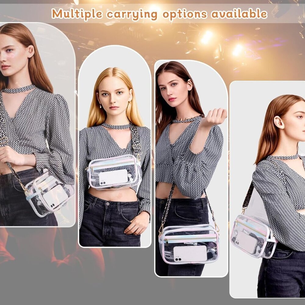 Versatile Clear Purse With Adjustable Strap - Sta… - image 5